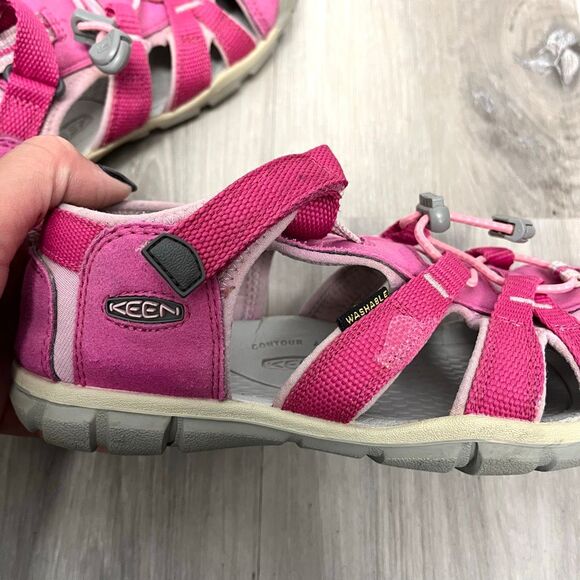 Keen Sandals Girls 3 Seacamp II CNX Very Berry/Dawn Pink Hybrid - Picture 6 of 7